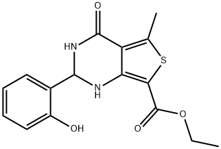 ethyl 2-(2-hydroxyphenyl)-5-methyl-4-oxo-2,3-dihydro-1H-thieno[3,4-d]pyrimidine-7-carboxylate Structural