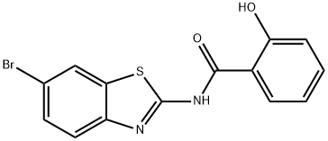 N-(6-bromo-1,3-benzothiazol-2-yl)-2-hydroxybenzamide Structural