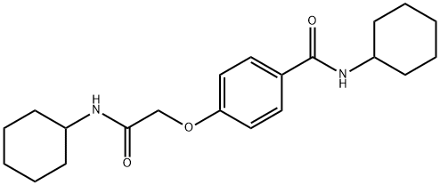N-cyclohexyl-4-[2-(cyclohexylamino)-2-oxoethoxy]benzamide Structural