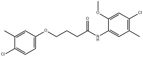 N-(4-chloro-2-methoxy-5-methylphenyl)-4-(4-chloro-3-methylphenoxy)butanamide Structural