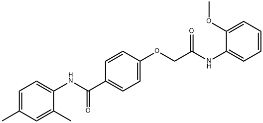 N-(2,4-dimethylphenyl)-4-[2-(2-methoxyanilino)-2-oxoethoxy]benzamide Structural