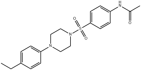N-[4-[4-(4-ethylphenyl)piperazin-1-yl]sulfonylphenyl]acetamide Structural