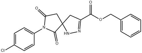 benzyl 7-(4-chlorophenyl)-6,8-dioxo-1,2,7-triazaspiro[4.4]non-2-ene-3-carboxylate Structural