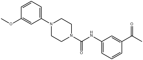 N-(3-acetylphenyl)-4-(3-methoxyphenyl)piperazine-1-carboxamide Structural