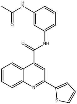N-(3-acetamidophenyl)-2-thiophen-2-ylquinoline-4-carboxamide Structural