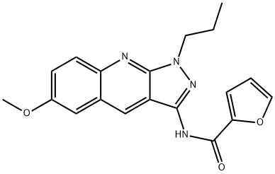 N-(6-methoxy-1-propylpyrazolo[3,4-b]quinolin-3-yl)furan-2-carboxamide Structural