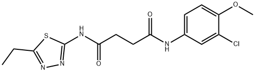 N-(3-chloro-4-methoxyphenyl)-N'-(5-ethyl-1,3,4-thiadiazol-2-yl)butanediamide Structural