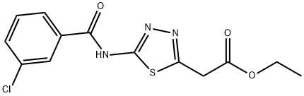 ethyl 2-[5-[(3-chlorobenzoyl)amino]-1,3,4-thiadiazol-2-yl]acetate Structural