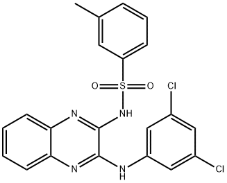 N-[3-(3,5-dichloroanilino)quinoxalin-2-yl]-3-methylbenzenesulfonamide Structural