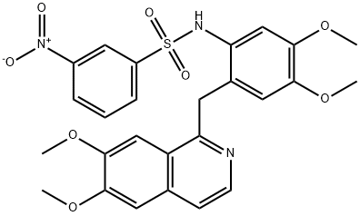 N-[2-[(6,7-dimethoxyisoquinolin-1-yl)methyl]-4,5-dimethoxyphenyl]-3-nitrobenzenesulfonamide Structural