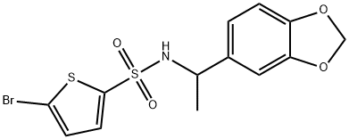 N-[1-(1,3-benzodioxol-5-yl)ethyl]-5-bromothiophene-2-sulfonamide Structural