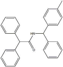 N-[(4-methylphenyl)-phenylmethyl]-2,2-diphenylacetamide Structural