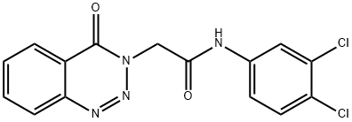 N-(3,4-dichlorophenyl)-2-(4-oxo-1,2,3-benzotriazin-3-yl)acetamide Structural