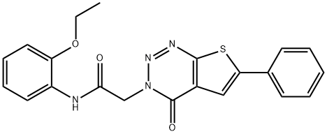 N-(2-ethoxyphenyl)-2-(4-oxo-6-phenylthieno[2,3-d]triazin-3-yl)acetamide Structural