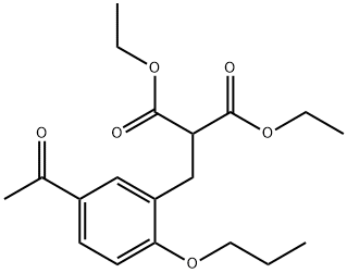diethyl 2-[(5-acetyl-2-propoxyphenyl)methyl]propanedioate Structural