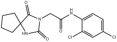 N-(2,4-dichlorophenyl)-2-(2,4-dioxo-1,3-diazaspiro[4.4]nonan-3-yl)acetamide Structural