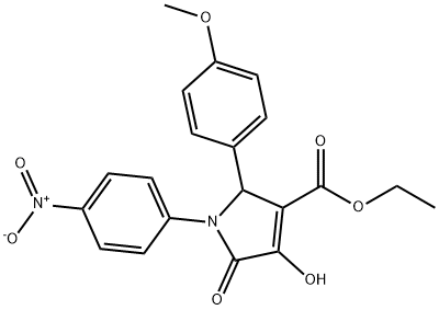 ethyl 4-hydroxy-2-(4-methoxyphenyl)-1-(4-nitrophenyl)-5-oxo-2H-pyrrole-3-carboxylate Structural