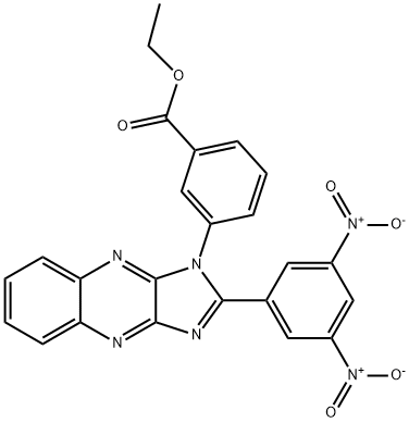 ethyl 3-[2-(3,5-dinitrophenyl)imidazo[4,5-b]quinoxalin-3-yl]benzoate Structural