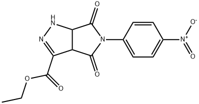 ethyl 5-(4-nitrophenyl)-4,6-dioxo-3a,6a-dihydro-1H-pyrrolo[3,4-c]pyrazole-3-carboxylate Structural