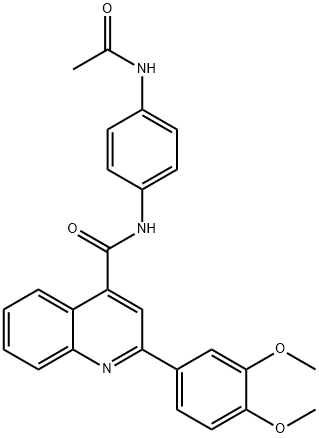 N-(4-acetamidophenyl)-2-(3,4-dimethoxyphenyl)quinoline-4-carboxamide Structural