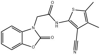 N-(3-cyano-4,5-dimethylthiophen-2-yl)-2-(2-oxo-1,3-benzoxazol-3-yl)acetamide Structural