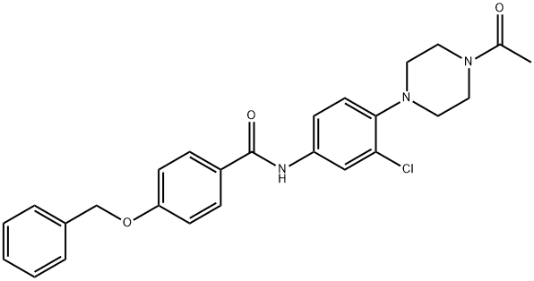 N-[4-(4-acetylpiperazin-1-yl)-3-chlorophenyl]-4-phenylmethoxybenzamide Structural