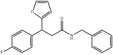N-benzyl-3-(4-fluorophenyl)-3-(furan-2-yl)propanamide Structural