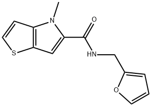 N-(furan-2-ylmethyl)-4-methylthieno[3,2-b]pyrrole-5-carboxamide Structural