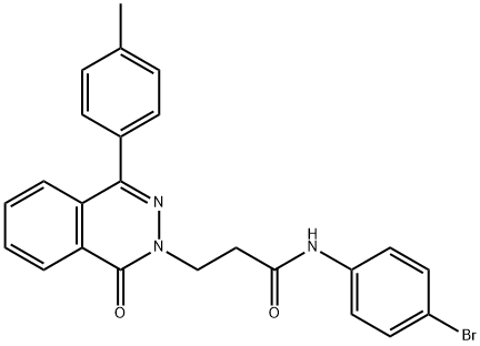N-(4-bromophenyl)-3-[4-(4-methylphenyl)-1-oxophthalazin-2-yl]propanamide Structural