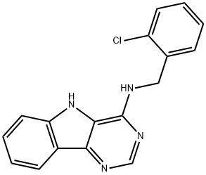 N-[(2-chlorophenyl)methyl]-5H-pyrimido[5,4-b]indol-4-amine Structural