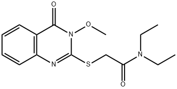 N,N-diethyl-2-(3-methoxy-4-oxoquinazolin-2-yl)sulfanylacetamide Structural