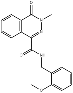 N-[(2-methoxyphenyl)methyl]-3-methyl-4-oxophthalazine-1-carboxamide Structural