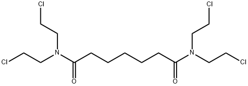 N,N,N',N'-tetrakis(2-chloroethyl)heptanediamide Structural
