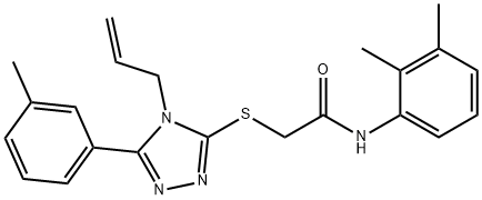 N-(2,3-dimethylphenyl)-2-[[5-(3-methylphenyl)-4-prop-2-enyl-1,2,4-triazol-3-yl]sulfanyl]acetamide Structural