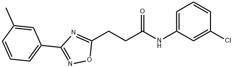 N-(3-chlorophenyl)-3-[3-(3-methylphenyl)-1,2,4-oxadiazol-5-yl]propanamide Structural