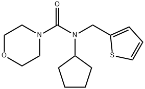 N-cyclopentyl-N-(thiophen-2-ylmethyl)morpholine-4-carboxamide Structural