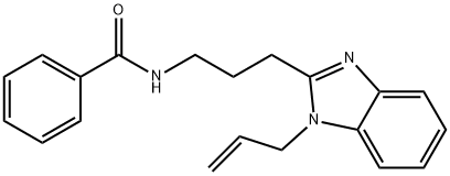 N-[3-(1-prop-2-enylbenzimidazol-2-yl)propyl]benzamide Structural