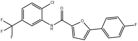 N-[2-chloro-5-(trifluoromethyl)phenyl]-5-(4-fluorophenyl)furan-2-carboxamide Structural
