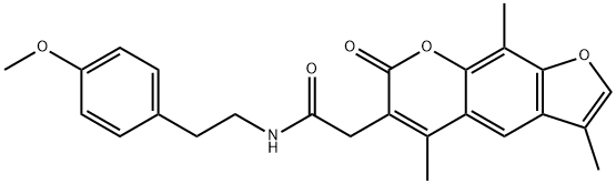N-[2-(4-methoxyphenyl)ethyl]-2-(3,5,9-trimethyl-7-oxofuro[3,2-g]chromen-6-yl)acetamide Structural