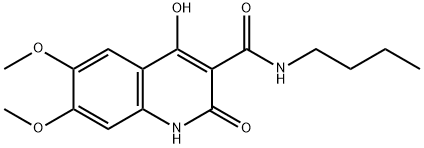 N-butyl-4-hydroxy-6,7-dimethoxy-2-oxo-1H-quinoline-3-carboxamide Structural