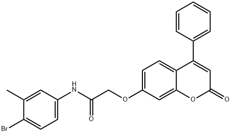 N-(4-bromo-3-methylphenyl)-2-(2-oxo-4-phenylchromen-7-yl)oxyacetamide Structural
