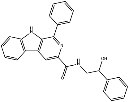 N-(2-hydroxy-2-phenylethyl)-1-phenyl-9H-pyrido[3,4-b]indole-3-carboxamide Structural