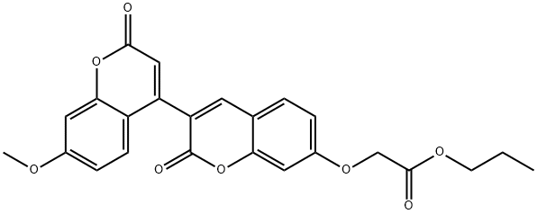 propyl 2-[3-(7-methoxy-2-oxochromen-4-yl)-2-oxochromen-7-yl]oxyacetate Structural