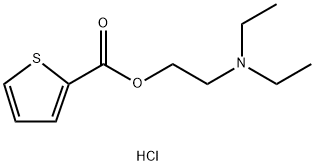 diethyl-[2-(thiophene-2-carbonyloxy)ethyl]azanium chloride Structural