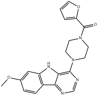 furan-2-yl-[4-(7-methoxy-5H-pyrimido[5,4-b]indol-4-yl)piperazin-1-yl]methanone Structural