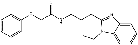 N-[3-(1-ethylbenzimidazol-2-yl)propyl]-2-phenoxyacetamide Structural