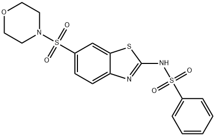 N-(6-morpholin-4-ylsulfonyl-1,3-benzothiazol-2-yl)benzenesulfonamide Structural