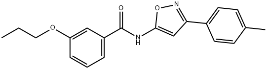 N-[3-(4-methylphenyl)-1,2-oxazol-5-yl]-3-propoxybenzamide Structural
