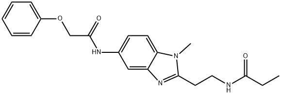N-[2-[1-methyl-5-[(2-phenoxyacetyl)amino]benzimidazol-2-yl]ethyl]propanamide Structural