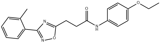 N-(4-ethoxyphenyl)-3-[3-(2-methylphenyl)-1,2,4-oxadiazol-5-yl]propanamide Structural